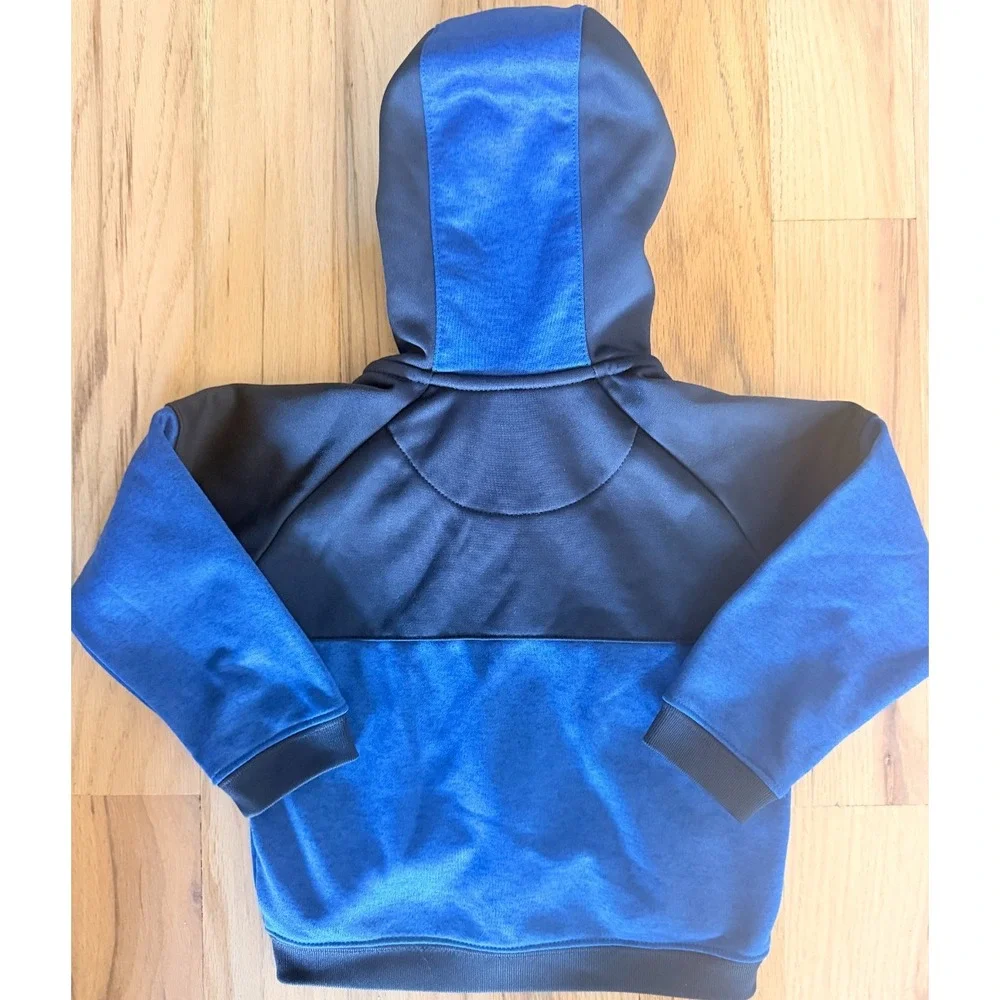Nike Dri-FIT Toddler Boys Full Zip Hoodie Jacket Colorblock Royal Blue Black 24M